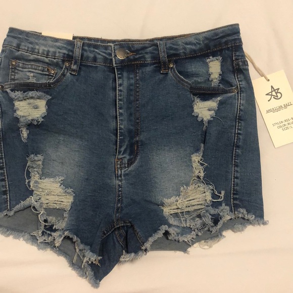 American Bazi Pants - High waisted distressed shorts American Bazi Pants - High waisted distressed shorts